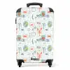 Zomerse illustraties groen NBS - Handbagage koffer - Kinderen Unisex middel -productfoto_recht