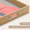 Zeilboot - Roze zee - Zonsondergang - Bergen Dienblad Rechthoek middel -USP_HandgreepNL