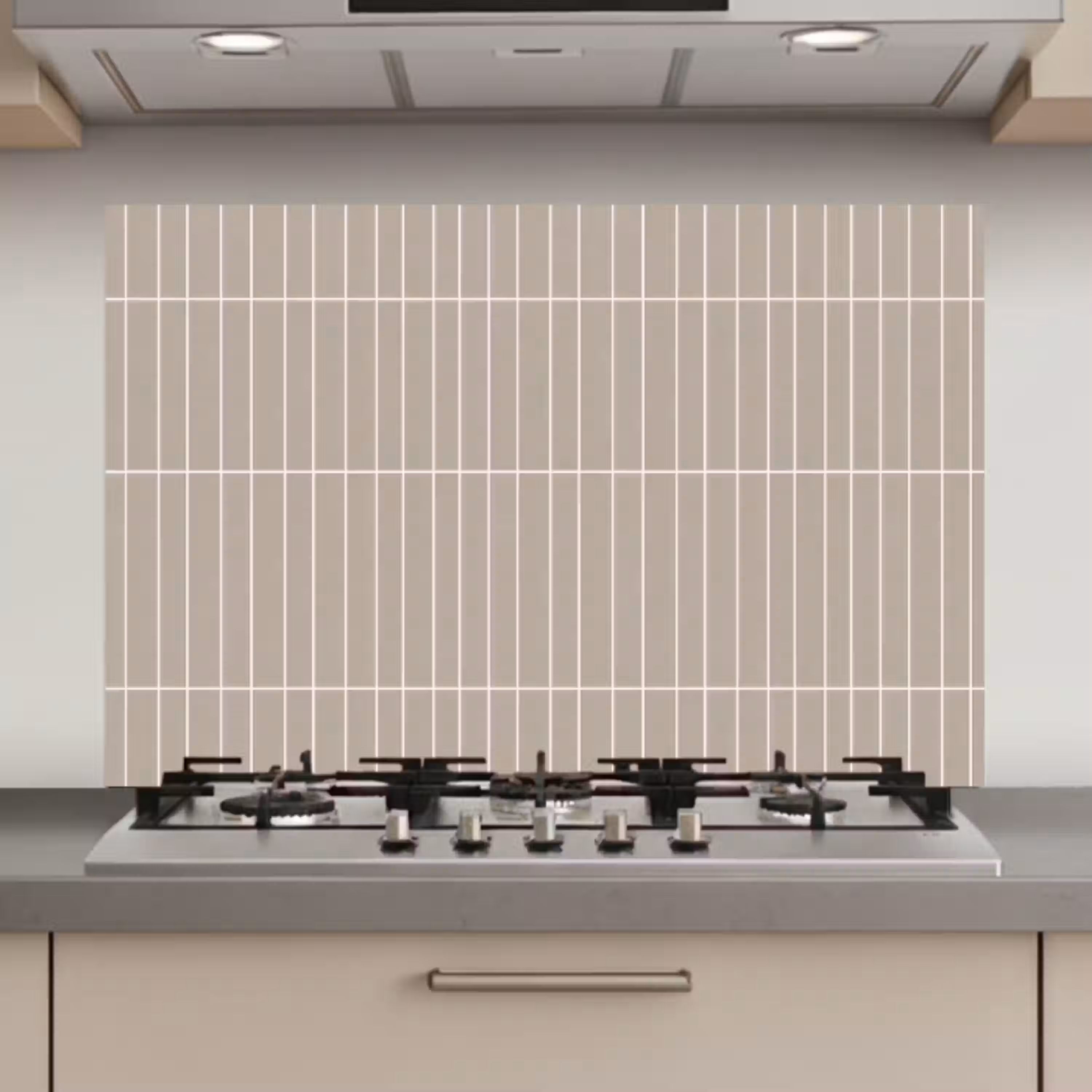 Verticaal - Wandtegel - Licht Beige keuken achterwand spatscherm klein 900 -3d_website