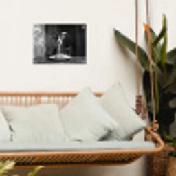 Geit - Bord - Spaghetti - Zwart Wit tuinposter los doek klein -sfeer7