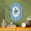 Illustratie - Bessen - Blauw - Strepen Wandcirkel Ovaal Forex klein -sfeer2