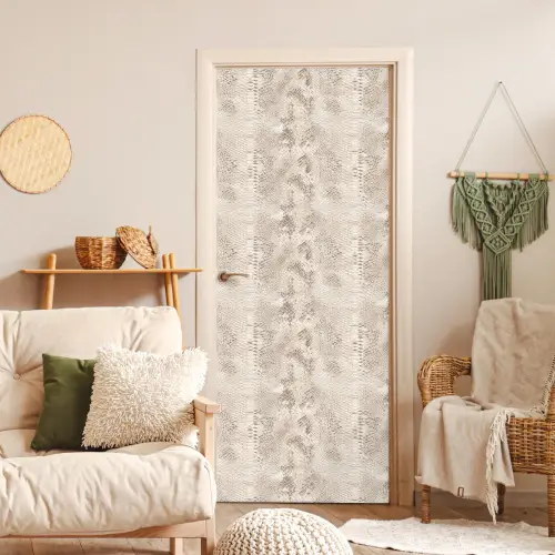 Slang - Patroon - Beige deurposter klein 289 -sfeer2