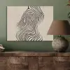 Lijnen - Abstract - Golvend - Zwart PET vilt klein -sfeer2