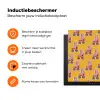 Retro - Disco - Rolschaatsen - Geel - Roze Inductie beschermer vinyl 3mm klein 276 -zzzzzzz-td-ups