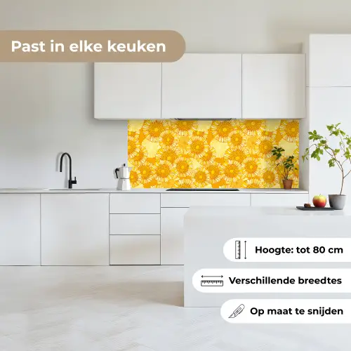 Zonnebloem - Zomer - Patronen - Bloemen keuken achterwand 2 middel 871 -sfeer4_NL