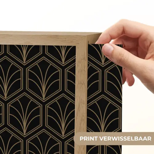 Pijlvorm - Waaier - Goud Light Box met batterij (Wandlamp) middel 907 -USP_websiteprintNL