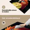 Close-up - Papegaai - Veren - Oranje Inductie beschemer met haakjes klein -ky-schoon-nl