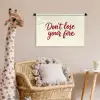 Don't lose your fire - Rood - Wit - Minimalistisch Wandkleed katoen klein -wsfeer5_kind