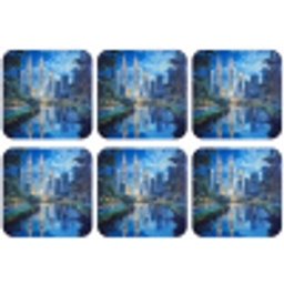 Stad Kuala Lumpur - Skyline - Wolkenkrabbers - Water onderzetter kurk middel -zkaufland3dotto