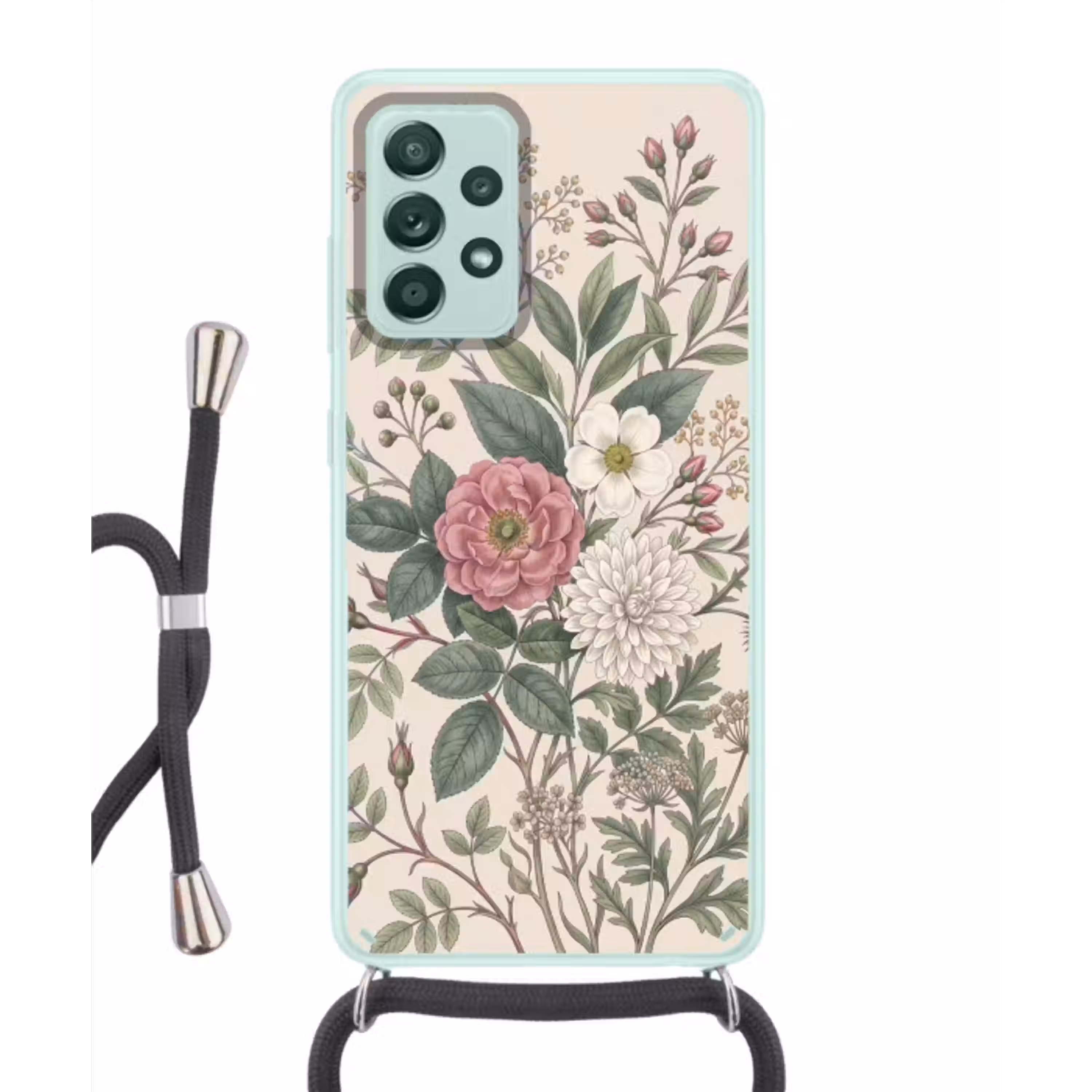 Romantisch - Design - Kleurrijk Hoesje Samsung Galaxy A52 met koord klein -3d