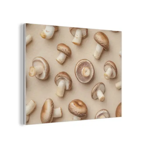 Kastanje Champignons - Beige PET vilt klein -3d