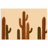 Cactus - Woestijn - Zand - Bruin poster papier klein -3d