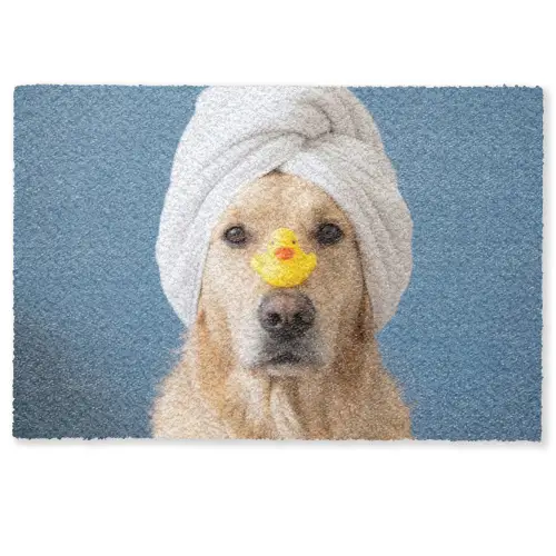 Hond - Badeend - Geel Deurmat klein -zkaufland3d