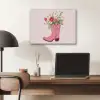 Cowboylaarzen - Roze - Boeket - Bloemen PET vilt klein -sfeer5