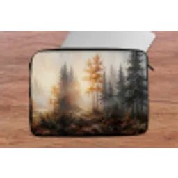 Bospad - Herfstbladeren - Natuur - Schilderachtig - Oranje laptophoes neopreen klein -tafel