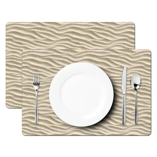 Zand - Golven - Beige Placemat vinyl groot 368 -zzsfeer2_Kitchenyeah-website