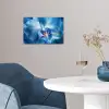 Blauw - Orchidee - Elegeant poster papier klein -sfeer3