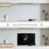 Bloemstuk - Vaas - Zwart keuken achterwand spatscherm klein -voor_na_DE