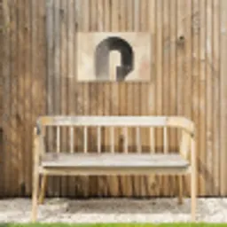 Boog -  Strepen - Minimalistisch - Zwart Tuinposter op houten frame 2 cm dik klein -sfeer4
