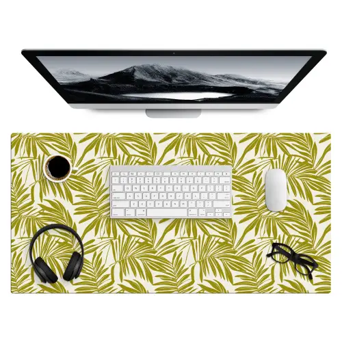 Palmblad - Patroon - Groen Muismat XXL klein 681 -3d