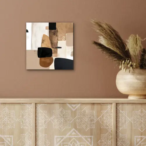 Vlakken - Abstract - Zwart - Strepen aluminium wit klein -sfeer4
