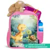 Dino - Schildpad - Jungle Kinderrugzak - Roze middel -inhoud_NL