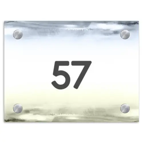 Aquarelachtergrond - Traditioneel Naambord Rechthoek middel -3d