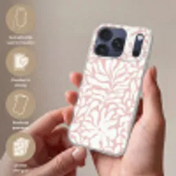 Bloemen - Patroon - Roze - Wit Telefoonhoesje iPhone 17 Pro Max klein -sfeer3_NL