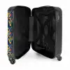 Tropisch vlinder patroon donker blauw NBS - Handbagage koffer - Kinderen Unisex middel -binnenkant