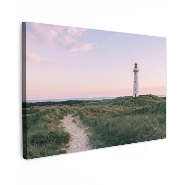 Vuurtoren - Duinlandschap - Zee canvas 2cm klein -z3d