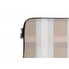 Ruitpatroon - Aardetinten - Minimalistisch laptophoes neopreen klein 279 -detail