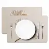 Bloem - Beige - Crème Placemat vinyl groot -zzsfeer2_Kitchenyeah-website
