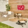Patroon - Hartjes - Roze - Valentijn Tuinposter op houten frame 2 cm dik klein -sfeer2