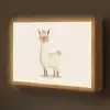 Lama - Dieren - Boerderij - Pastel Light Box met batterij (Wandlamp kind) middel -z3d_website