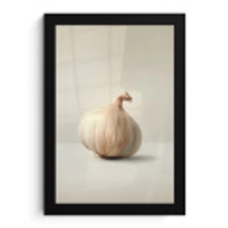 Knoflook - Natuurlijk - Beige fotolijst zwart zonder passe partout klein -3d