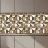 Abstract - Retro - Bruin keuken achterwand 2 middel 871 zz_3dshopping