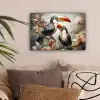 Toekan - Vogels - Bloemen - Jungle canvas 2cm klein -sfeer1