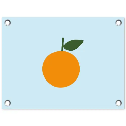 Fruit - Sinaasappel - Oranje tuinposter los doek klein -3d