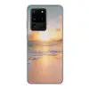 Zonsondergang - Strand - Zee - Zomer - Blauw Telefoonhoesje Samsung Galaxy S20 Ultra klein -3d