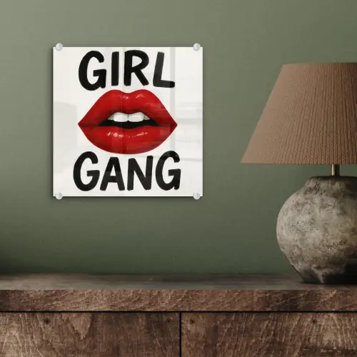 Lip - Girl - Rood - Letters plexiglas 5mm klein -sfeer3