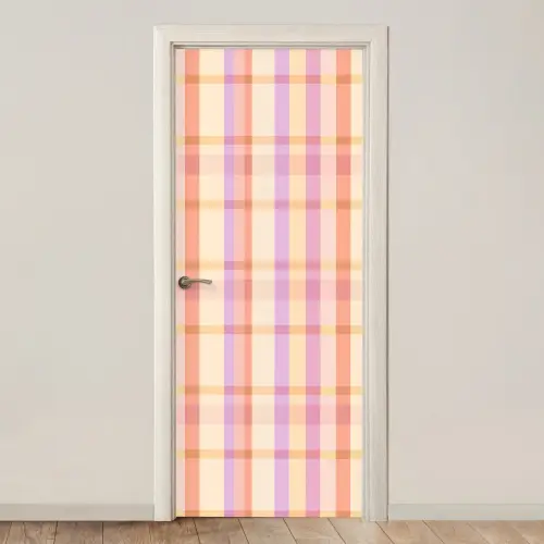 Pastel - uitpatroon - Geometrisch deurposter klein 289 -3d_beige