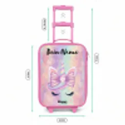 Eenhoorn - Glitters - Regenboog - Pastel Kinderkoffer - Roze klein -productfoto_formaten