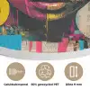 Vrouwengezicht - Krantenpapier - Abstract - Roze Akoestische PET Vilt - Rond klein -closeup_NL