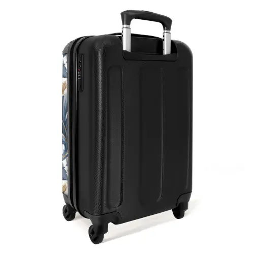 Barok bladeren goud bruin NBS - Handbagage koffer - Volwassenen Unisex middel -achterkant