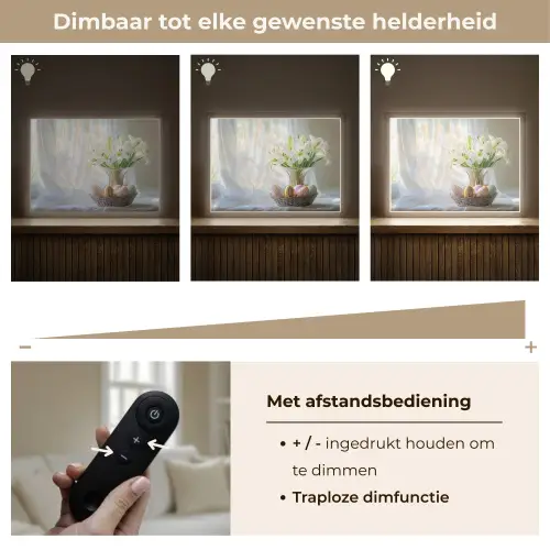 Vaas - Eieren - Bloemen Light Box met batterij (Wandlamp) middel -USP_dimbaarNL