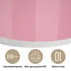 Roze - Gestreept - Belle Akoestische PET Vilt - Rond klein -closeup_NL
