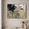 Vrouw - Kunst - Goud - Zwart Textielframe zwart klein -sfeer2