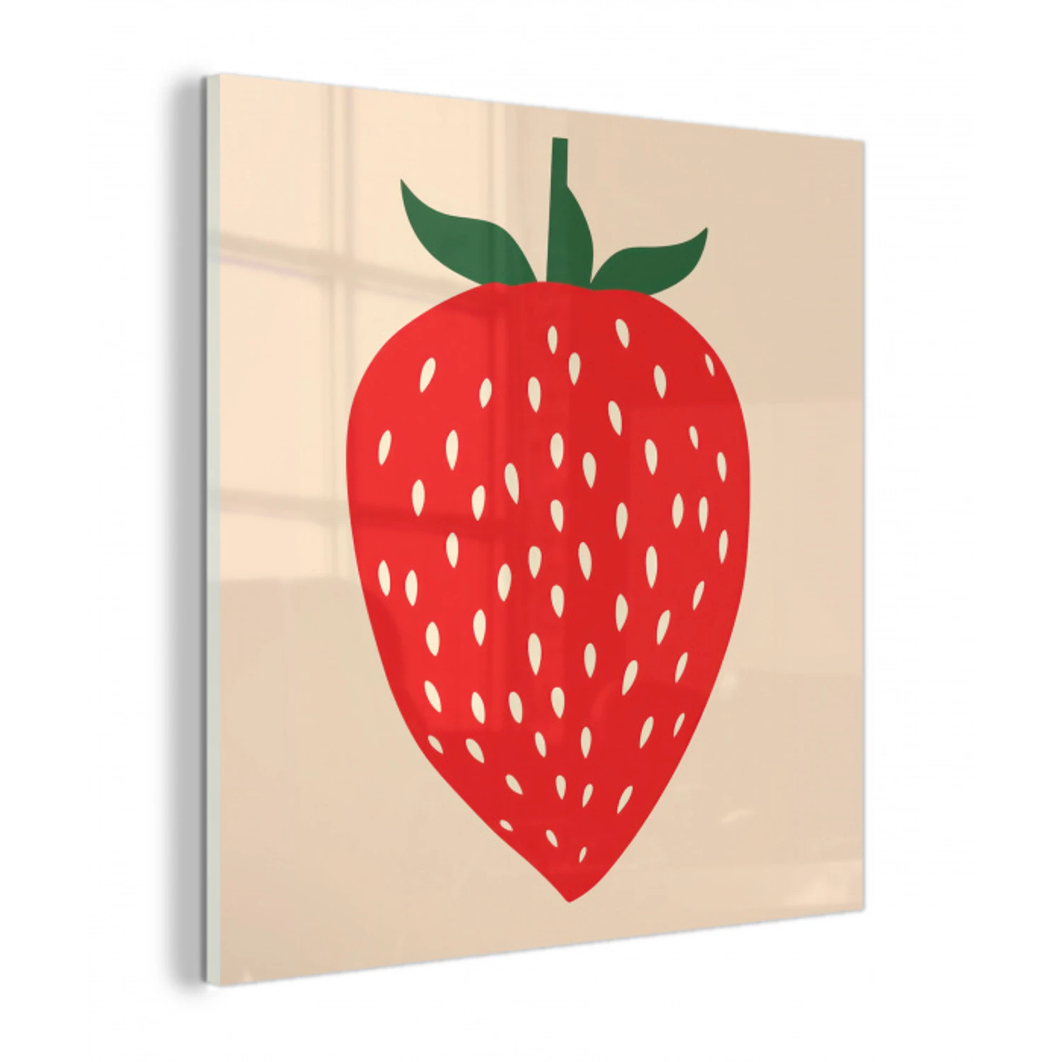 Aardbei - Rood - Modern - Boho plexiglas 5mm klein -z3d