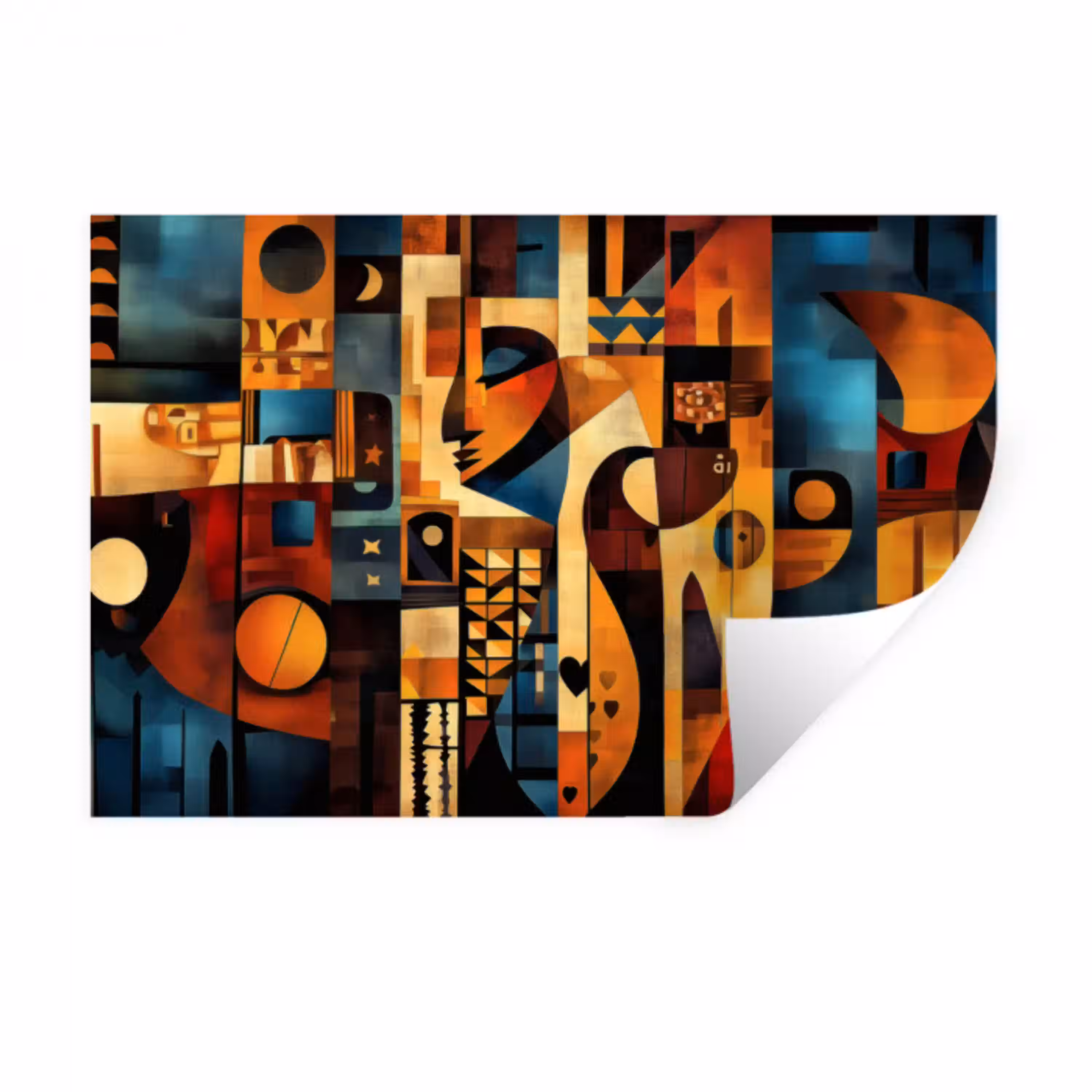 Figuren - Abstract - Symbolen Muursticker klein -3d