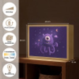 Monster - Paars - Ruimte Light Box met batterij (Wandlamp) middel -USP_websiteoverzichtDE